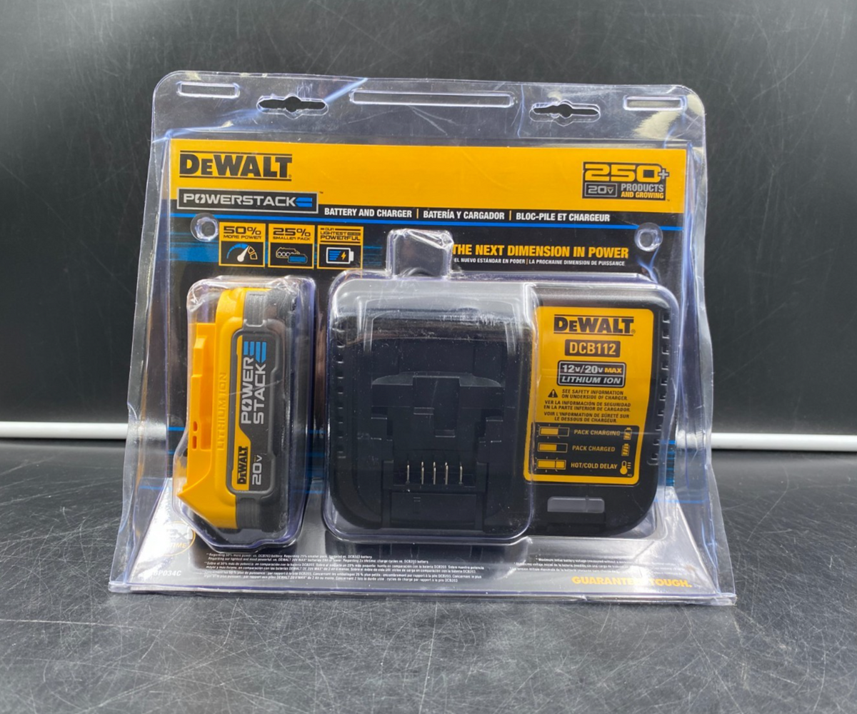 DeWalt DCBP034C Powerstack 20V Max Lithium-Ion Battery And Charger - NEW