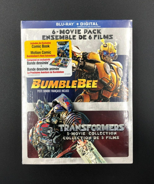 Bumblebee + Transformers - 6-Movie Collection (Blu-Ray) w/ Comic Book - NEW
