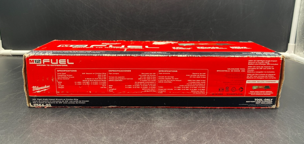 Milwaukee 2564-20 M12 Fuel 3/8" Right Angle Impact Wrench w/ Friction Ring - NEW