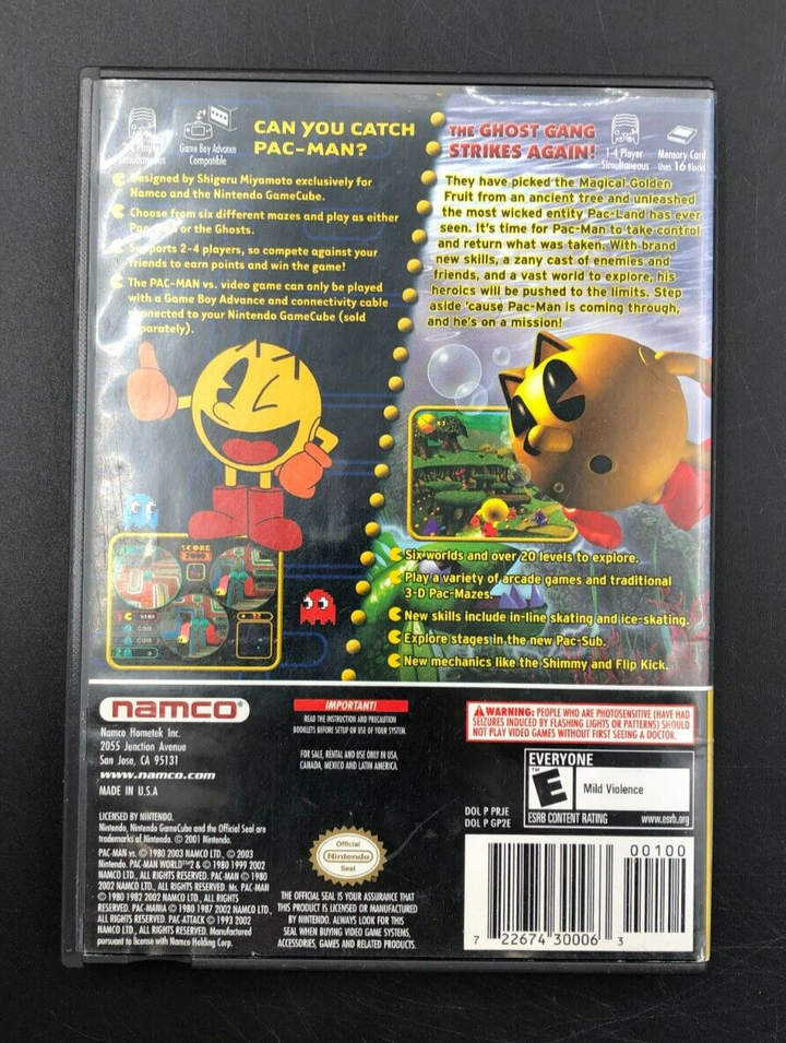 Pac-Man Vs. Pac-Man World 2 (Nintendo GameCube) w/ Manual