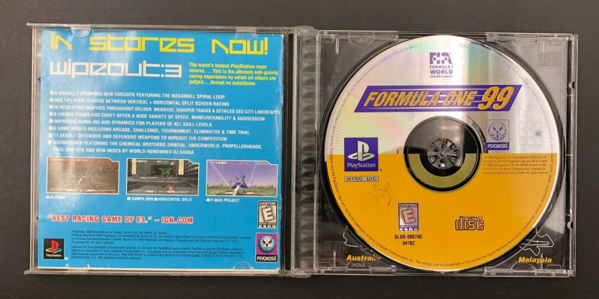 Formula One 99 Sony PlayStation 1