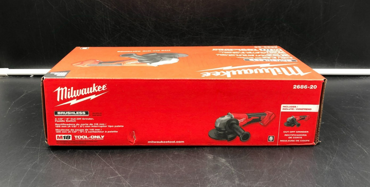 Milwaukee 2686-20 M18 4-1/2" / 5" Cut-Off Grinder, Paddle Switch Tool-Only - NEW