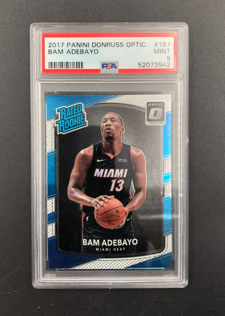 2017-18 Panini Donruss Optic Rated Rookie Bam Adebayo #187 PSA 9 MINT