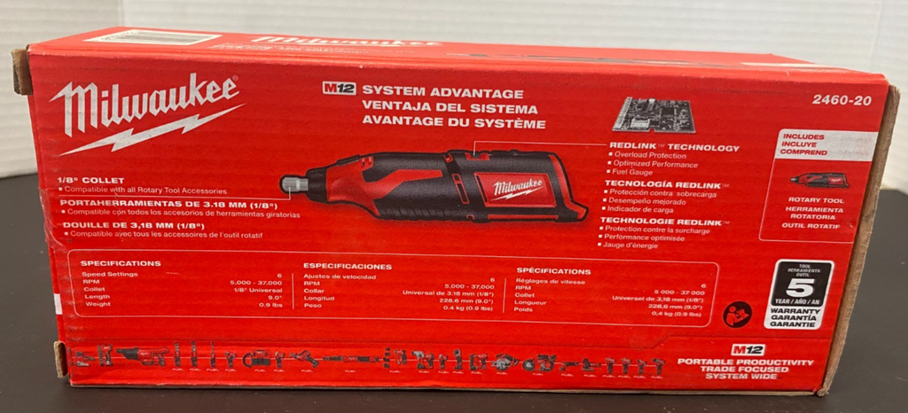 MILWAUKEE M12 Cordless Rotary Tool 2460-20 *NEW, SEALED*