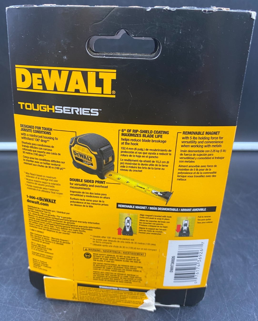 DEWALT TOUGH SERIES 26" 8M TAPE RULE DWHT36926 *BRAND NEW, SEALED*