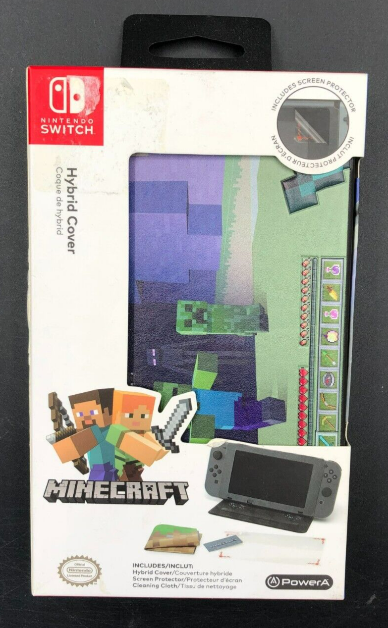 PowerA Nintendo Switch Minecraft Hybrid Cover - NEW