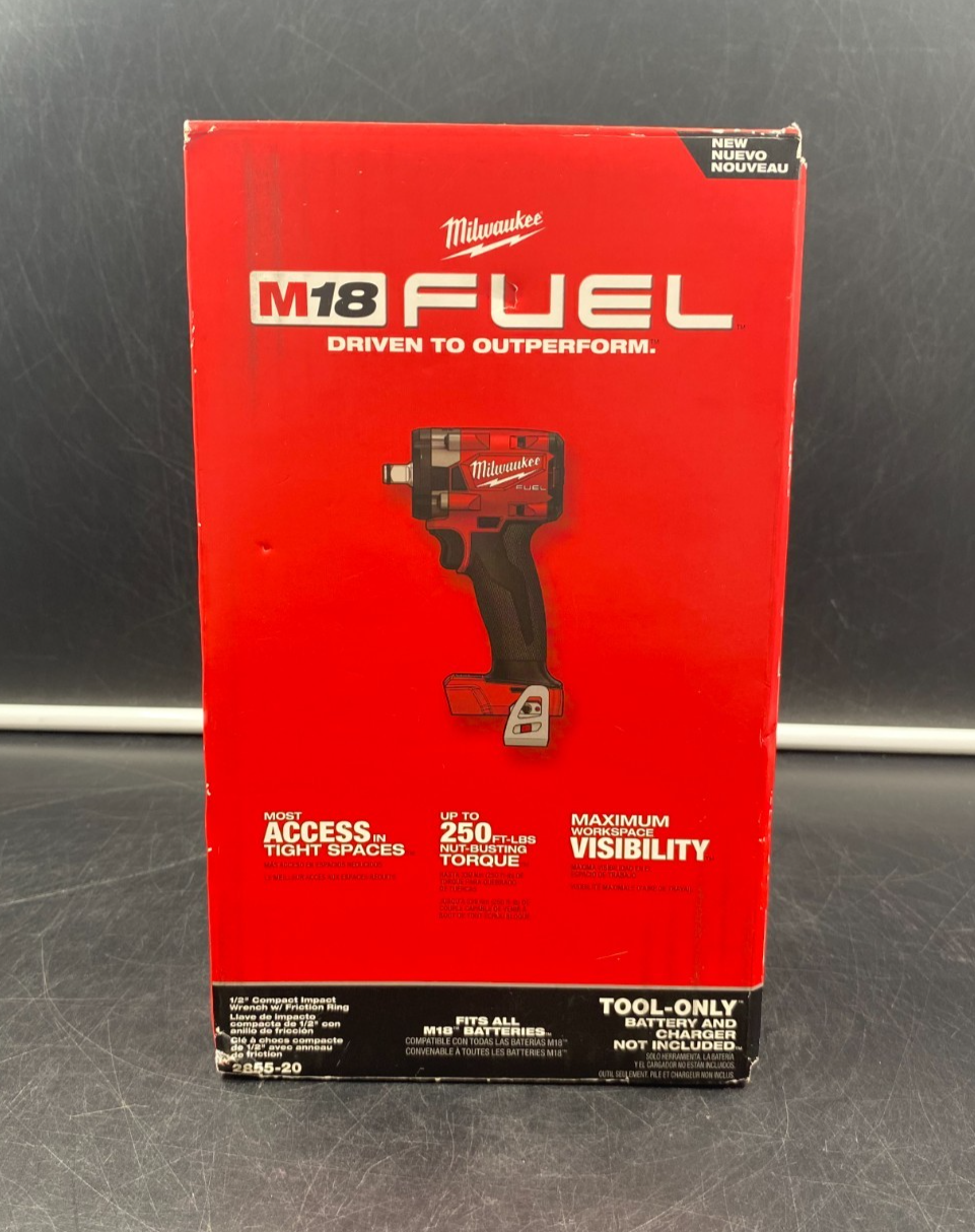 Milwaukee 2855-20 M18 Fuel 1/2" Compact Impact Wrench w/ Friction Ring - NEW