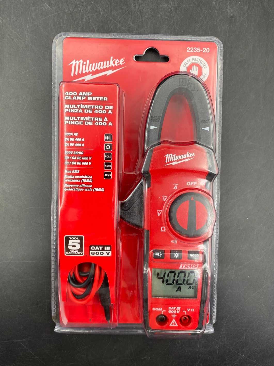 Milwaukee 2235-20 400 Amp Clamp Meter 600V AC/DC CAT III True RMS - NEW