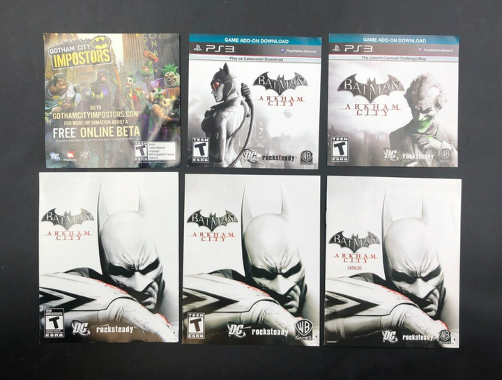 Batman: Arkham City (PlayStation 3, PS3) Complete w/ EN/FR Manuals + Inserts