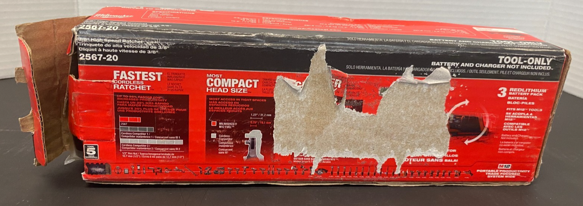 MILWAUKEE 3/8" HIGH SPEED RATCHET 2567-20 *OPEN BOX, NEW, SEE PICS*