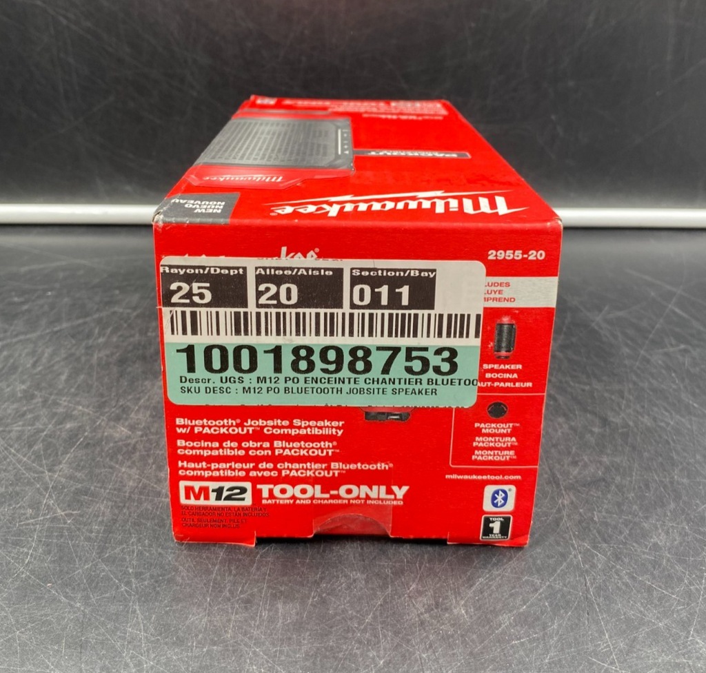Milwaukee 2955-20 M12 Bluetooth Jobsite Speaker w/ Packout Compatibility - NEW