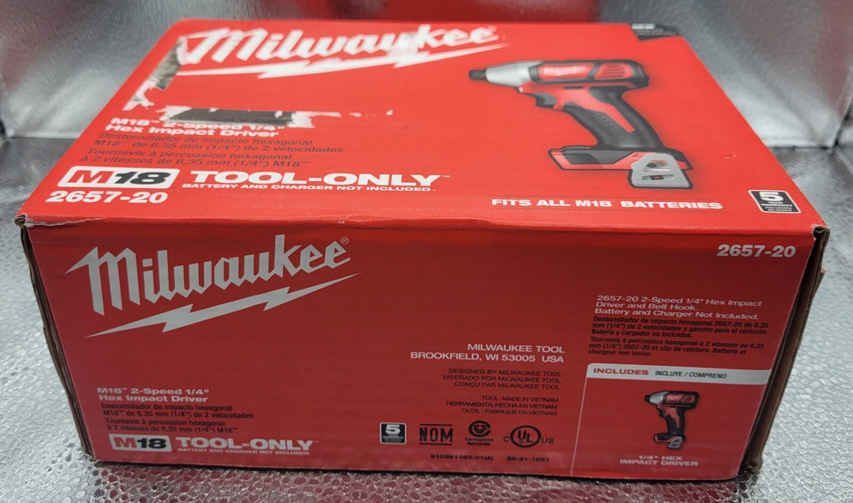 MILWAUKEE M18 2 Speed Hex Impact Driver 2657-20 *BRAND NEW*