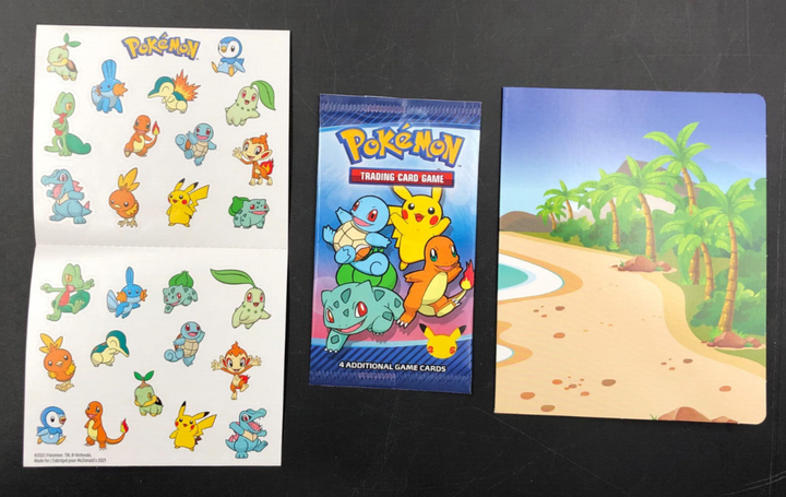 2021 POKEMON 25th Anniversary McDonald Happy Meal Booster Pack Toy 7 *LIKE NEW*