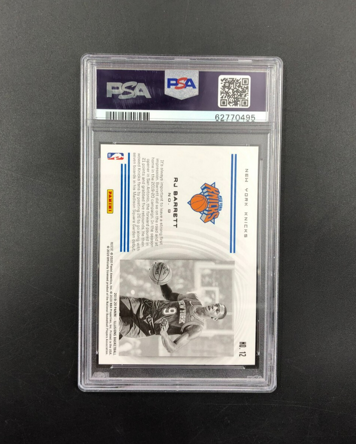 2019 Panini Illusions Instant Impact RJ Barrett Rookie Card No. 12 PSA 10 GEM MT
