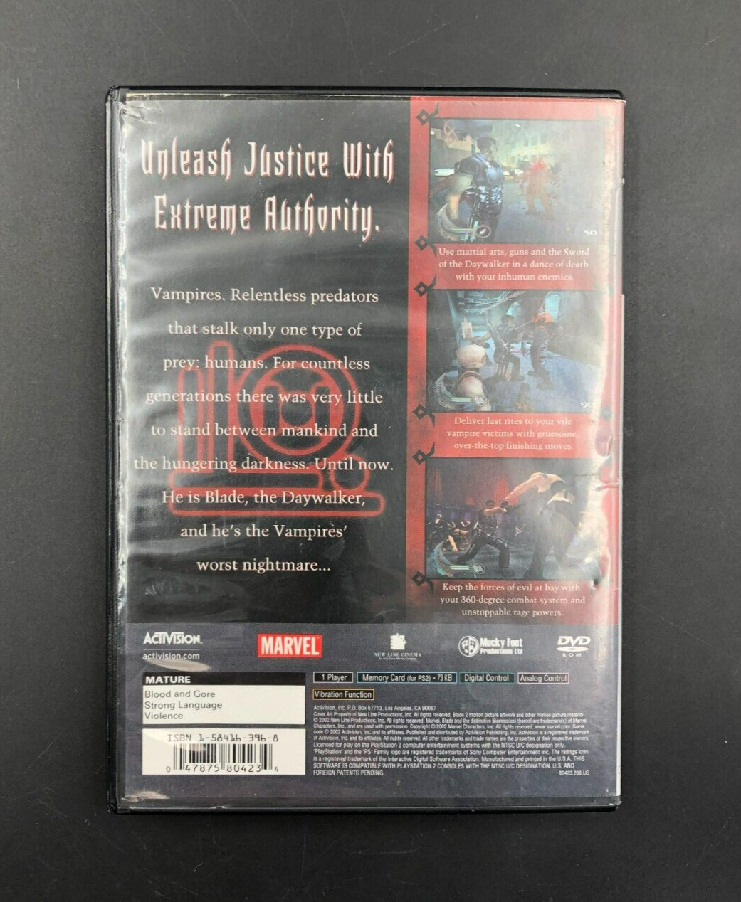Blade II (Sony PlayStation 2, PS2) in Case w/ Manual
