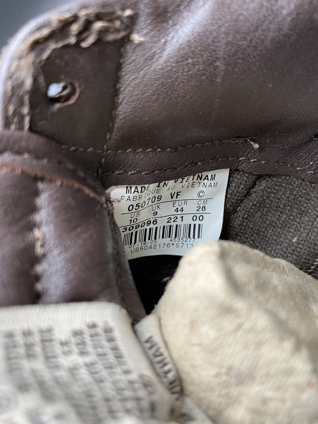 2005 *no insole* Nike Air Force 1 Mocha Chocolate Size 10 OG 309096-221