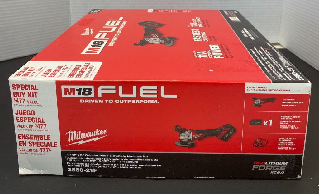 MILWAUKEE M18 FUEL 4-1/2/5" Grinder Paddle Switch, No Lock Kit 2880-21F *NIB*