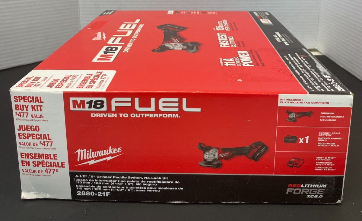 MILWAUKEE M18 FUEL 4-1/2/5" Grinder Paddle Switch, No Lock Kit 2880-21F *NIB*