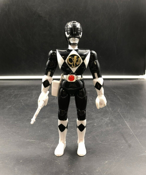 1993 Bandai Mighty Morphin Power Rangers - 8" Black Ranger Action Figure w/ Gun