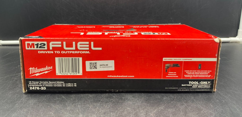Milwaukee 2476-20 M12 Fuel 16 Gauge Variable Speed Nibbler (Tool-Only) - NEW