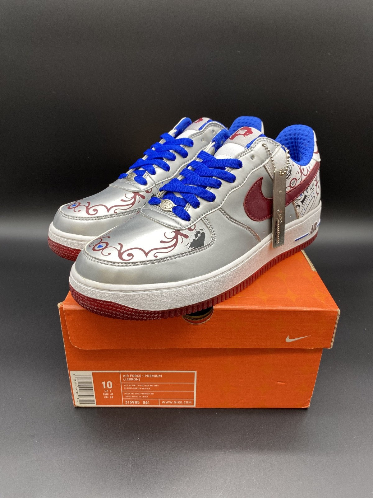 Nike Air Force 1 Premium Lebron Collection Royale 313985-061 Size 10M