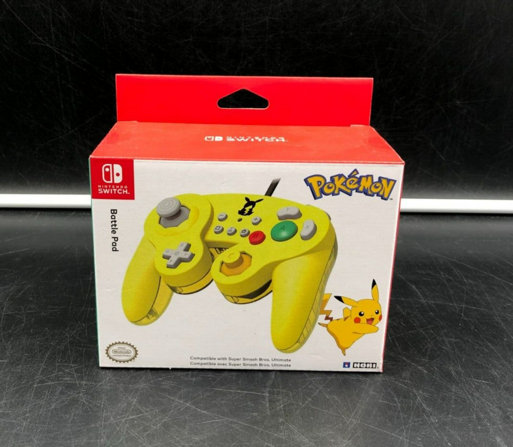 Hori Nintendo Switch Wired Pokemon Pikachu Yellow Battle Pad Controller - NEW