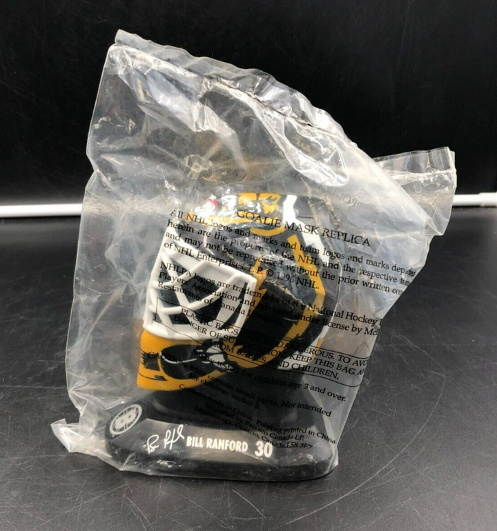 1996 McDonalds NHL Bruins Bill Ranford Autographed Goalie Mask - NEW