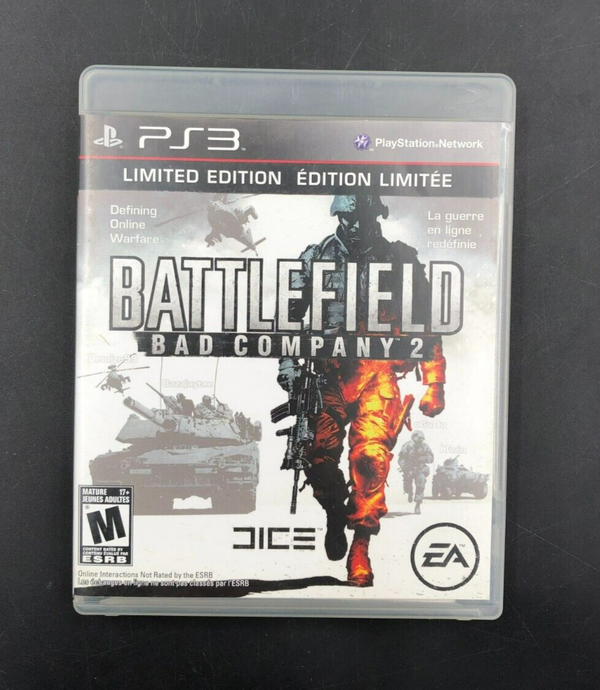 Battlefield: Bad Company 2 - Limited Edition (PlayStation 3, PS3) w/ Manual