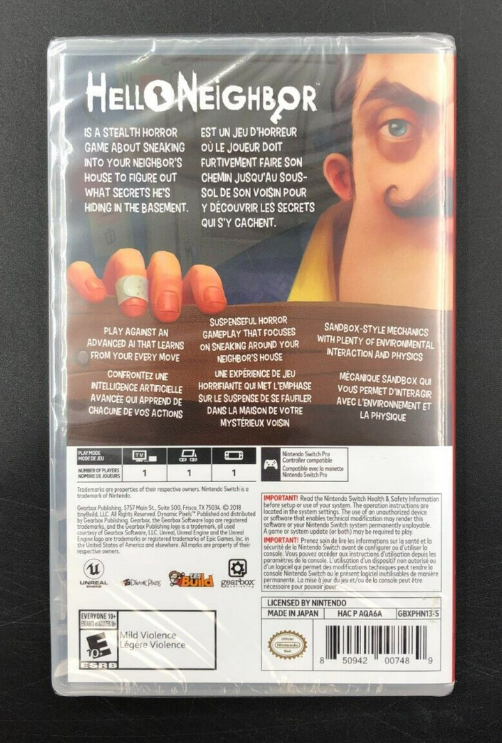 Hello Neighbor Nintendo Switch - NEW