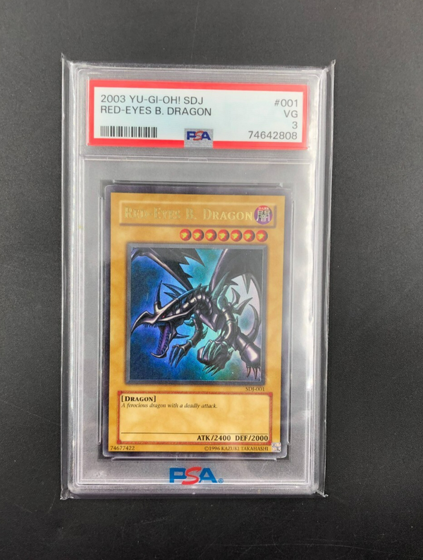 2003 Yu-Gi-Oh! SDJ Red-Eyes Black Dragon Holo N0. 001 PSA 3 VG