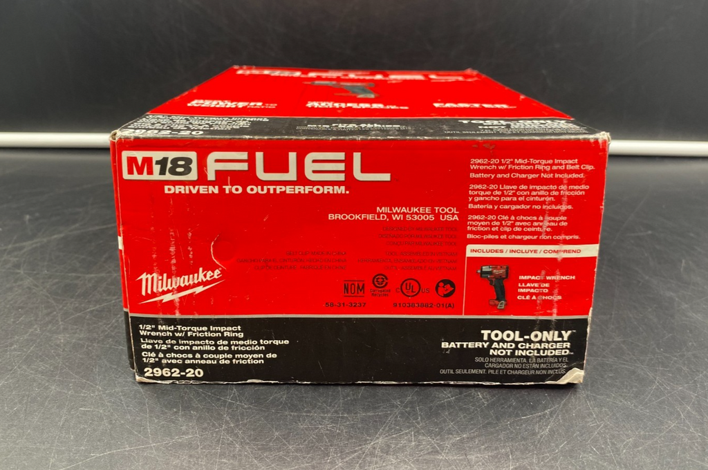 Milwaukee 2962-20 M18 Fuel 1/2" Mid-Torque Impact Wrench w/ Friction Ring - NEW