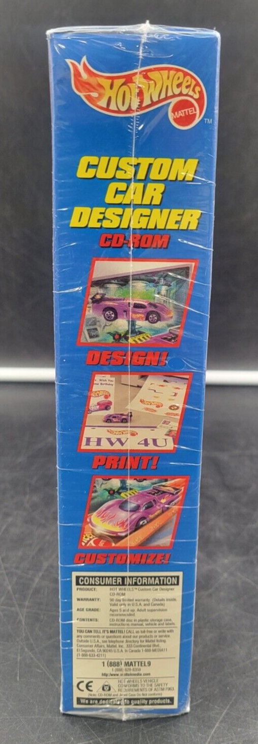 1997 Mattel HOT WHEELS Custom Car Designer CD-ROM *NEW, SEALED*