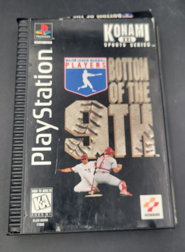 PLAYSTATION 1 - LONG BOX GAME: MLB BOTTOM OF THE 9TH  *USED, SEE PICS & DETAIL*