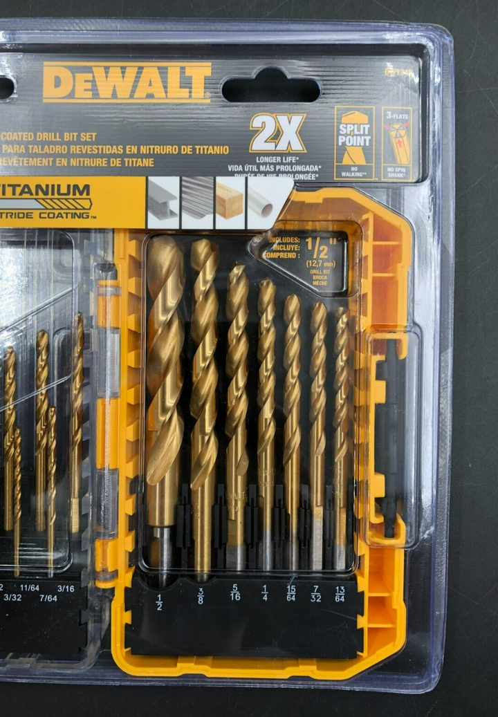 DeWalt (DW1342) 21 pc. Titanium Nitride Coated Drill Bit Set - BRAND NEW~~