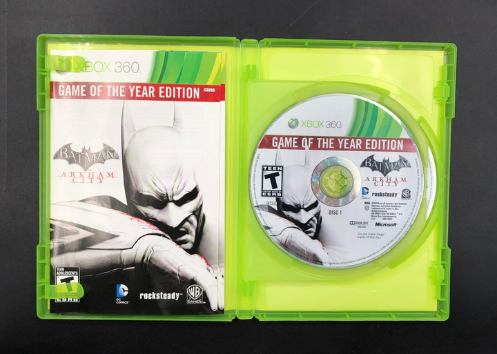 Batman: Arkham City - Game of the Year Edition (Microsoft XBOX 360) w/ Inserts