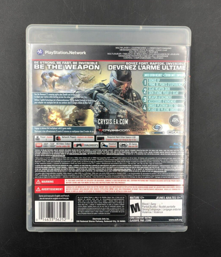 Crysis 2 - Limited Edition (PlayStation 3, PS3) w/ Manual