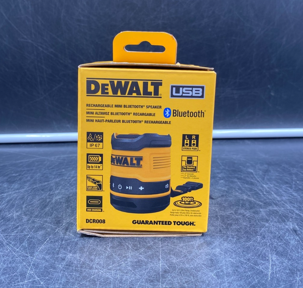 DeWalt DCR008 USB Rechargeable Mini Bluetooth Speaker