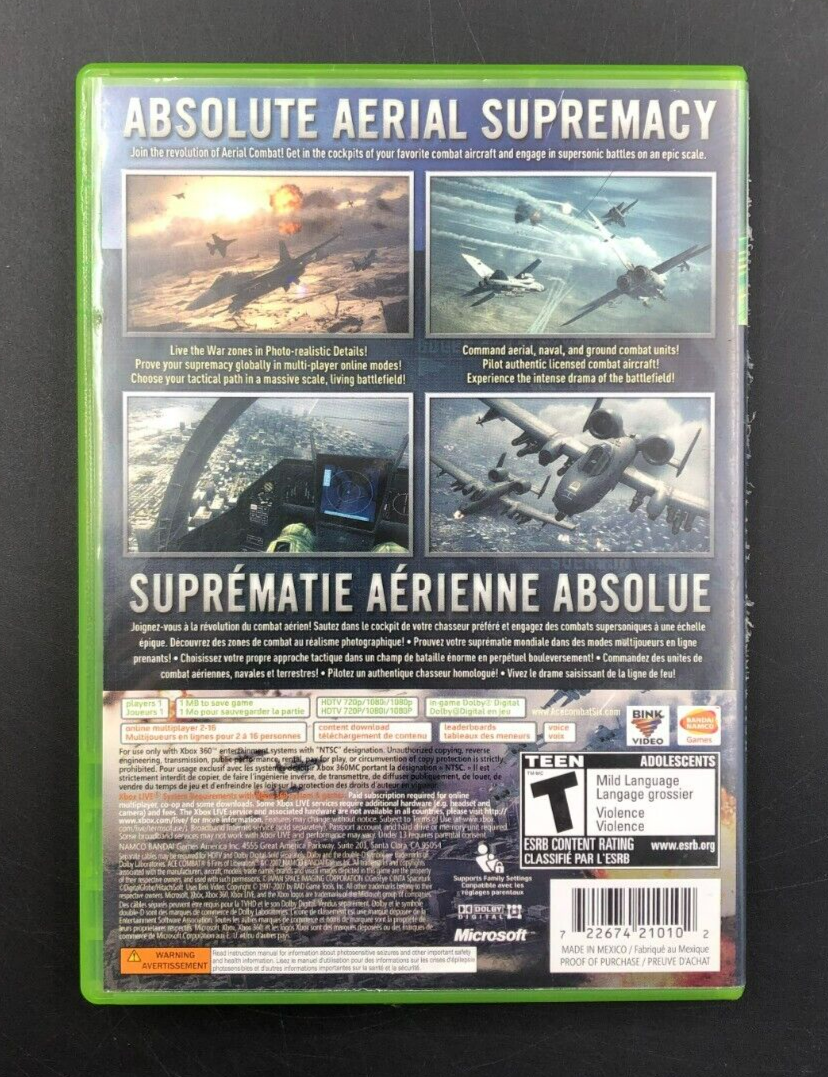 Ace Combat 6: Fires of Liberation (XBOX 360) w/ Manual