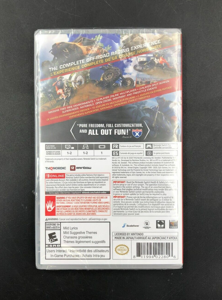 MX vs. ATV: All Out (Nintendo Switch) - BRAND NEW SEALED