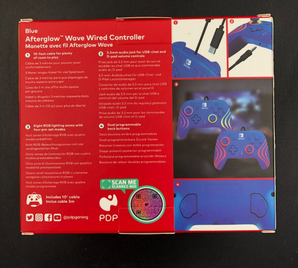 Nintendo Switch Afterglow Wave Wired Controller - NEW~~