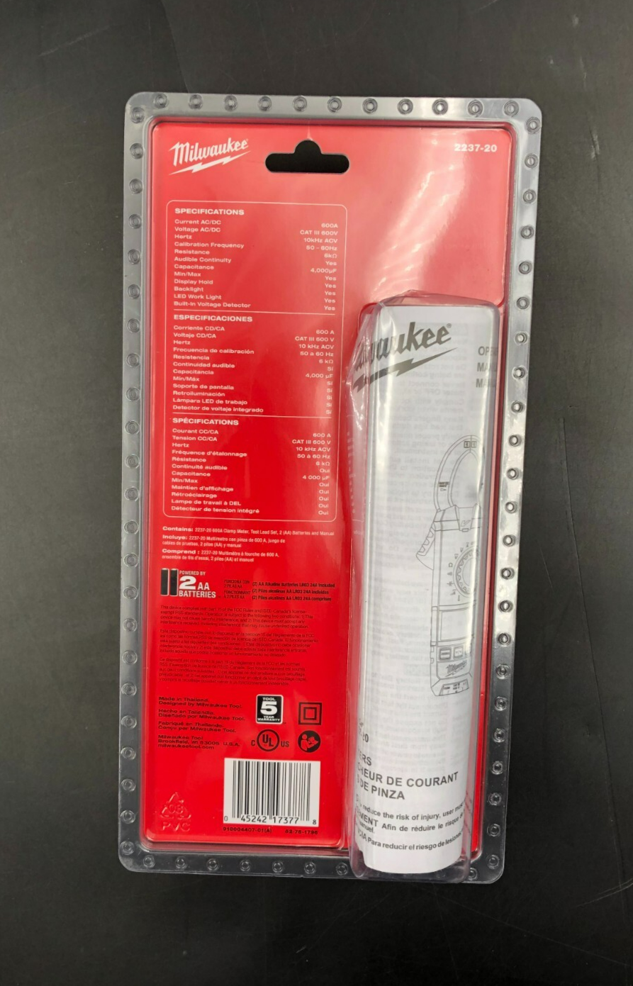 Milwaukee 2237-20 600A AC/DC Digital Clamp Meter - BRAND NEW
