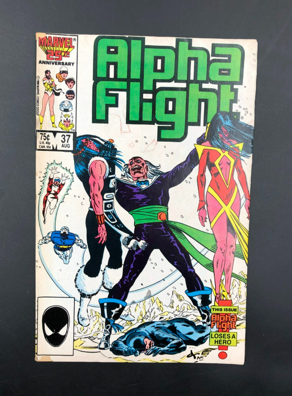 Alpha Flight: Loses a Hero Issue #37 (Marvel Comics) Comic Book