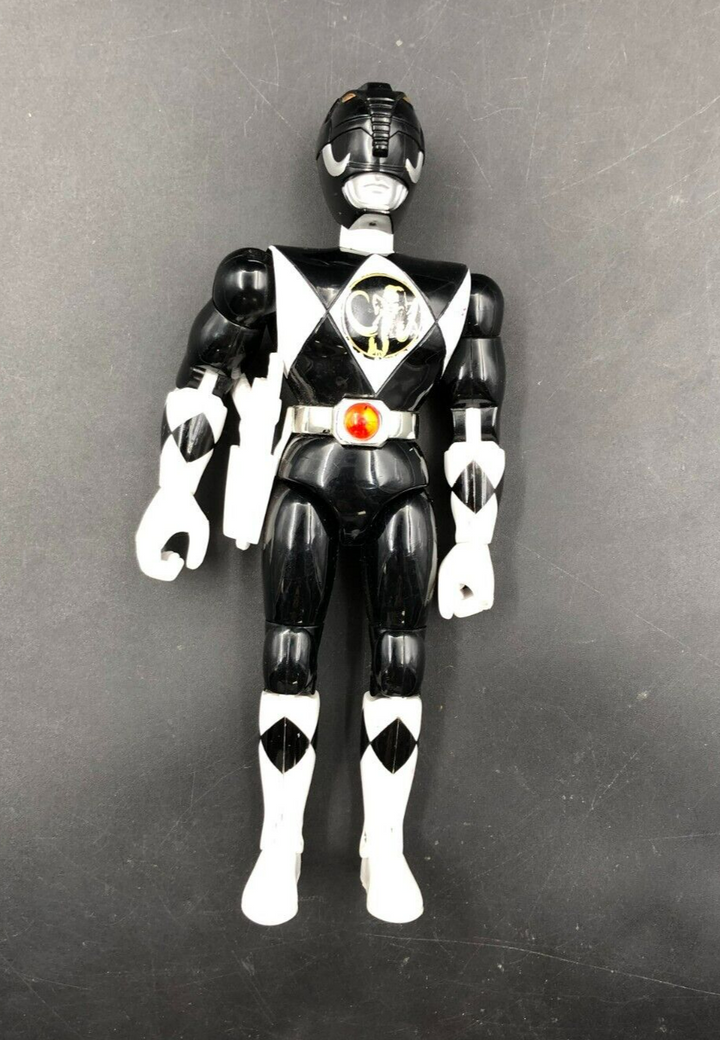 1993 Bandai Mighty Morphin Power Rangers - 8" Black Ranger Action Figure w/ Gun