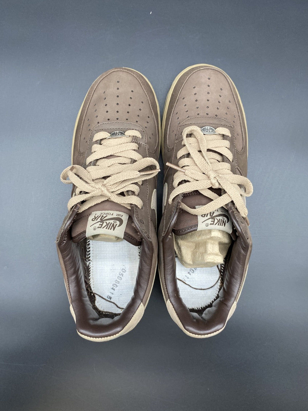 2005 *no insole* Nike Air Force 1 Mocha Chocolate Size 10 OG 309096-221