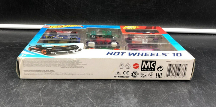 2019 Hot Wheels 10 Die-Cast Car Pack 1:64 Scale (54886) - NEW