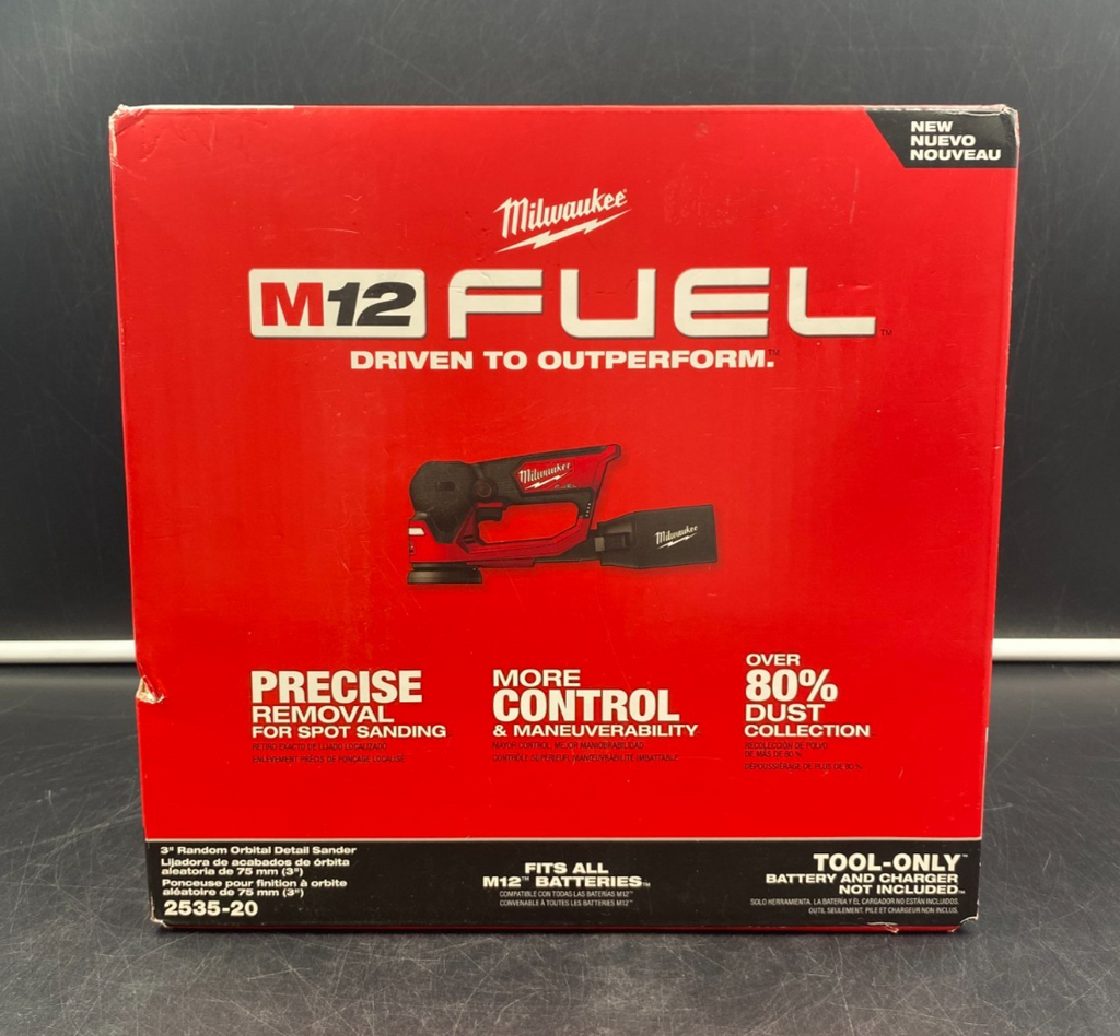 Milwaukee 2535-20 M12 Fuel 3" Random Orbital Detail Sander (Tool-Only) - NEW