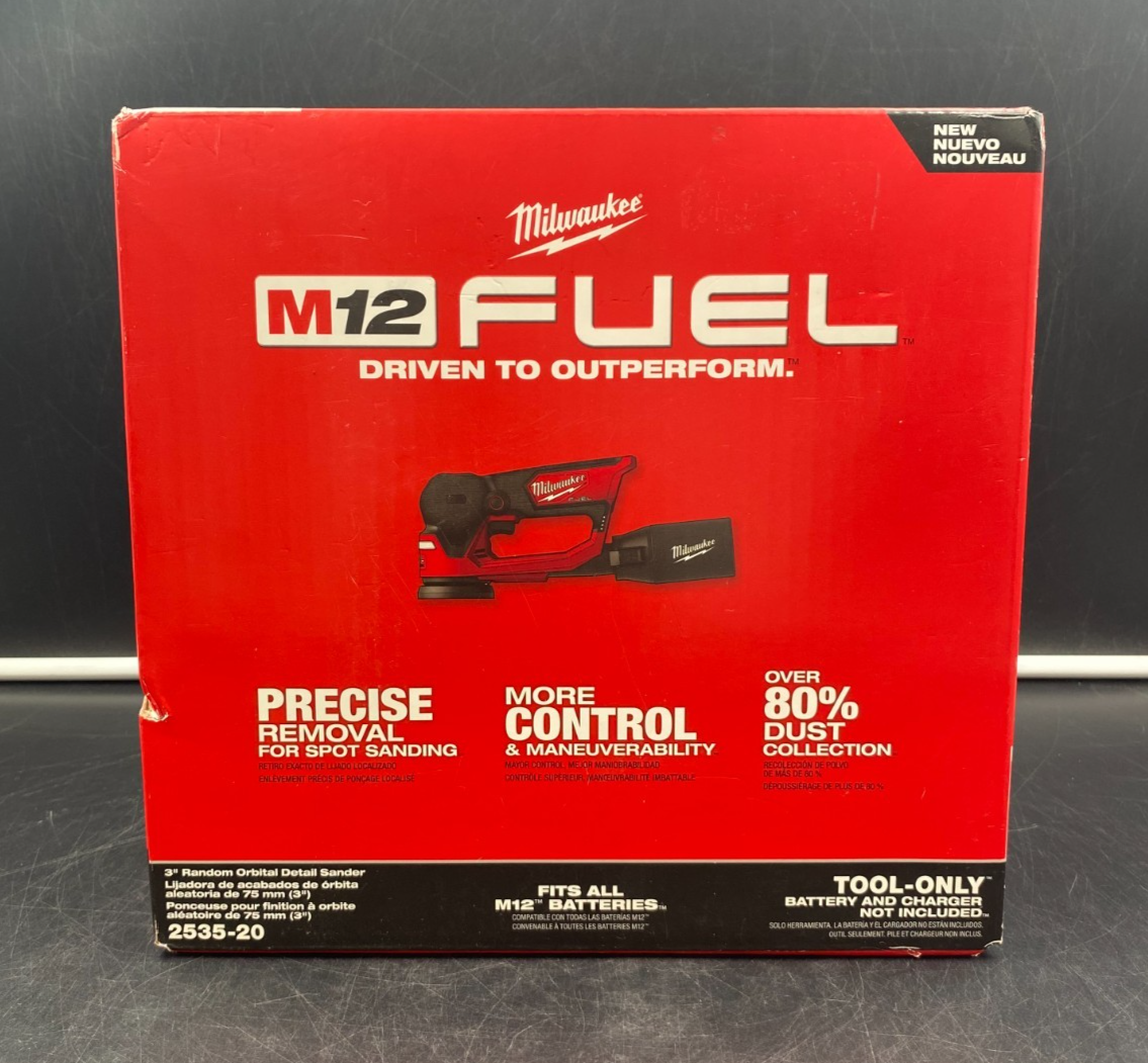 Milwaukee 2535-20 M12 Fuel 3" Random Orbital Detail Sander (Tool-Only) - NEW