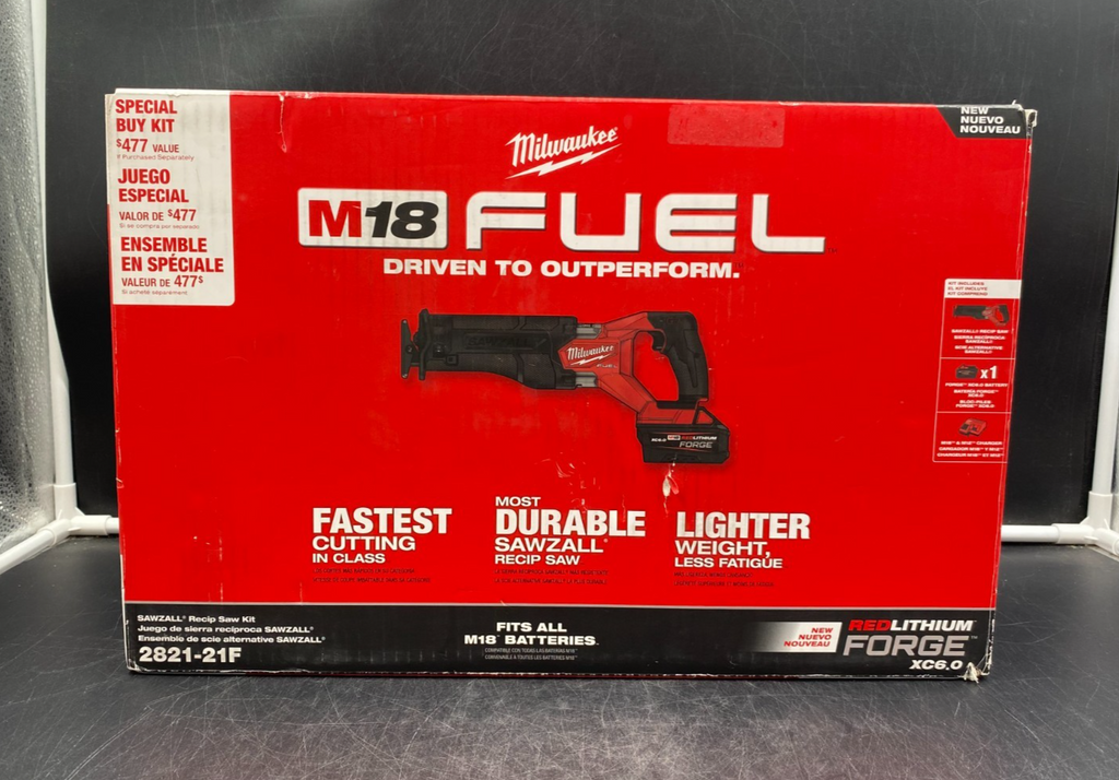 Milwaukee 2821-21F M18 Fuel Sawzall Reciprocating Saw Kit - NEW OPEN BOX