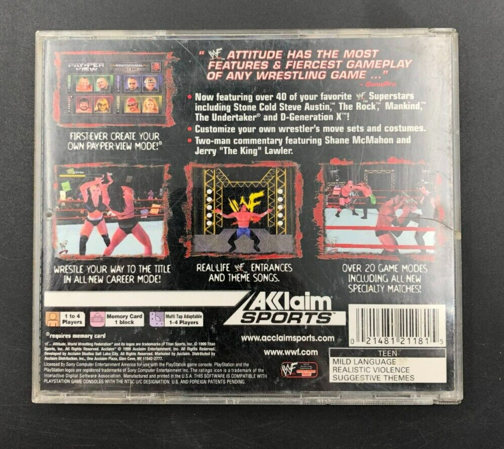 WWF Attitude Get It! Sony Playstation 1
