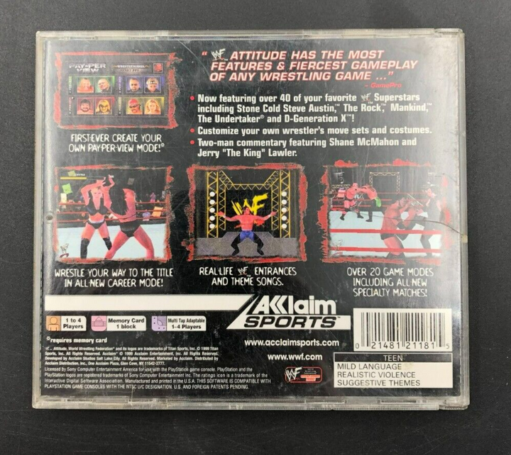 WWF Attitude Get It! Sony Playstation 1